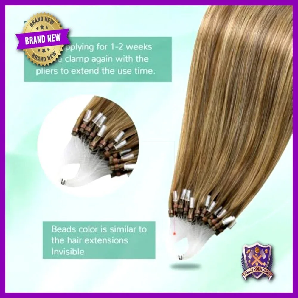 18 Inch Real Human Hair Micro Loop Extensions 57g 50s Straight